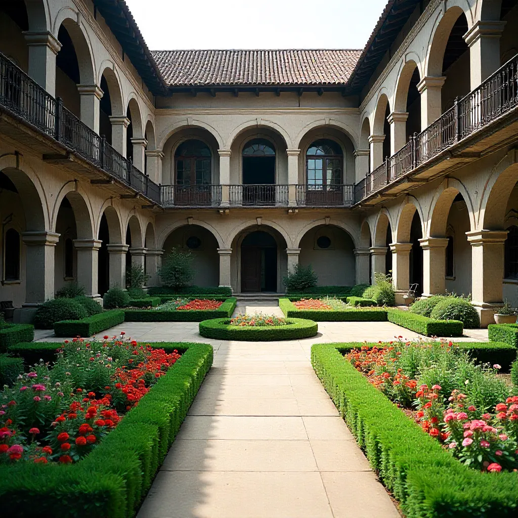 Clean-lined planting design