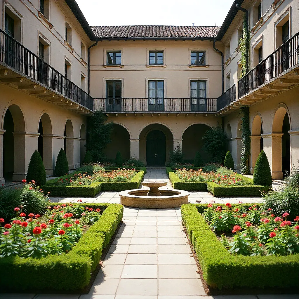 Contemporary balcony with architectural plants
