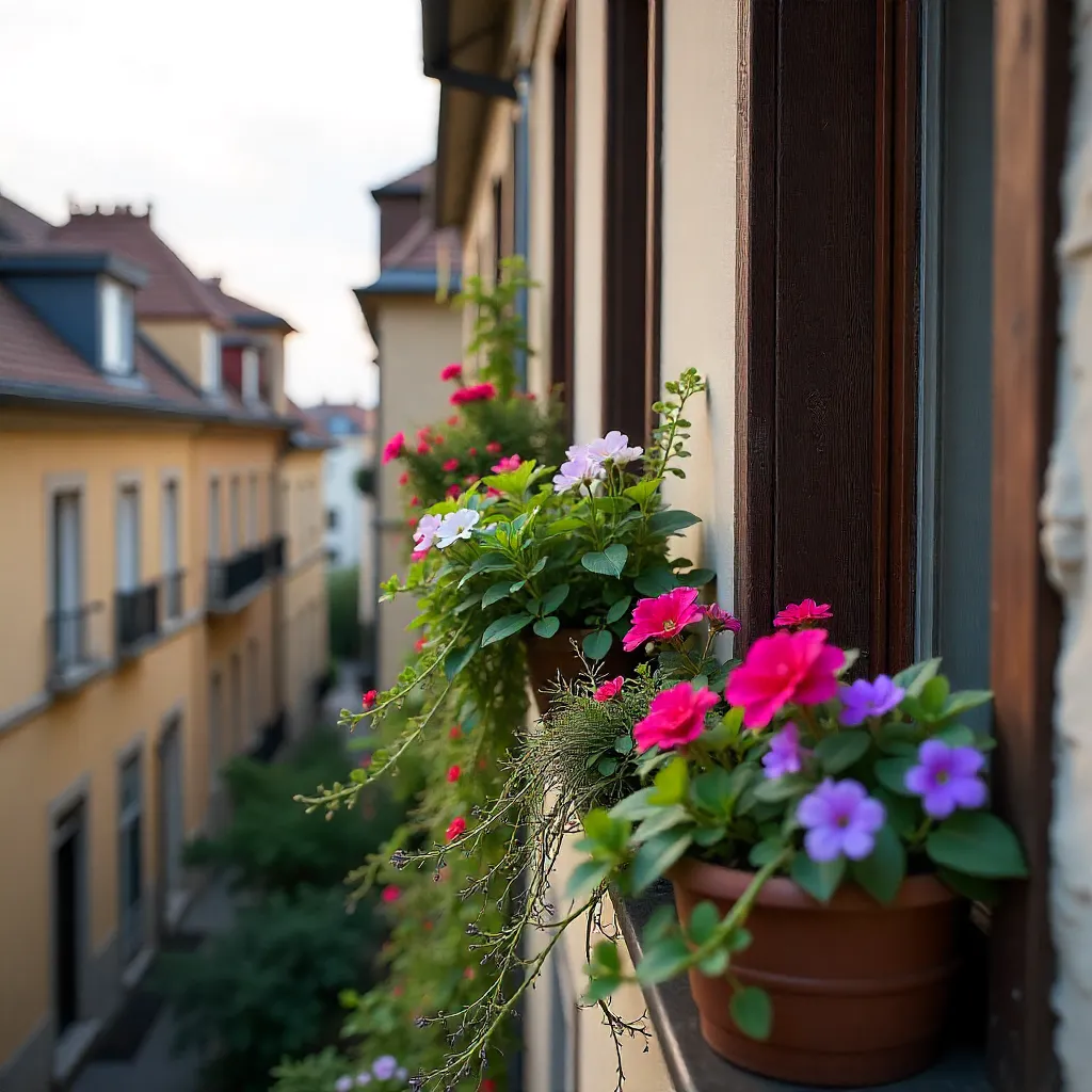 Perennial border with mixed colors