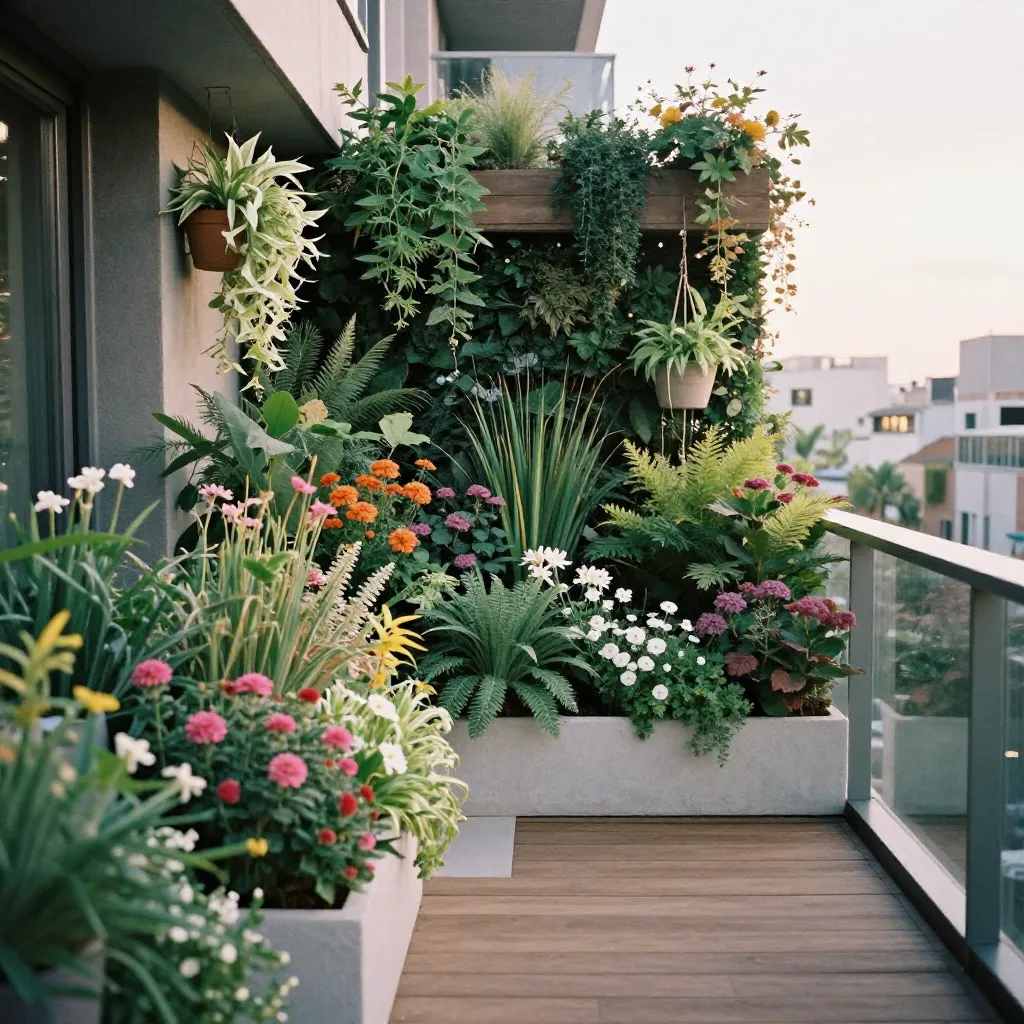 Minimalist garden with ornamental grasses