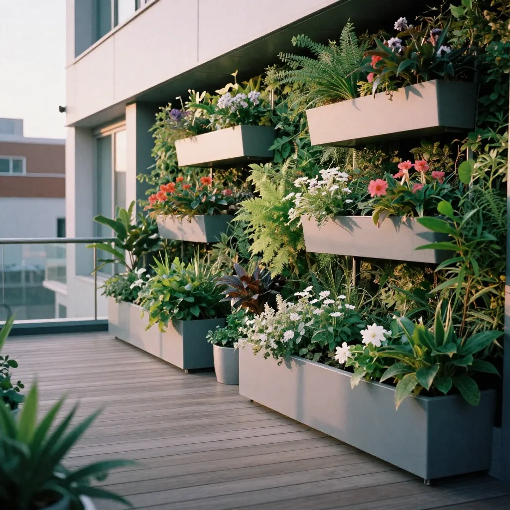 Compact balcony garden design